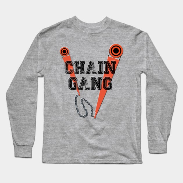 Chain Gang Football Long Sleeve T-Shirt by ArmChairQBGraphics